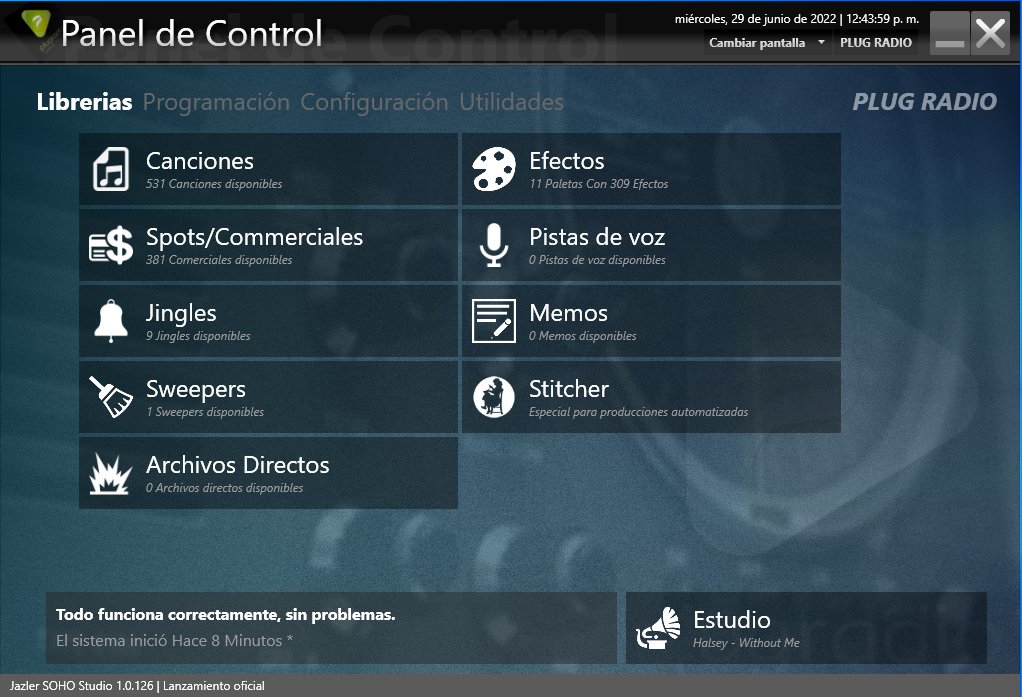 Panel de control